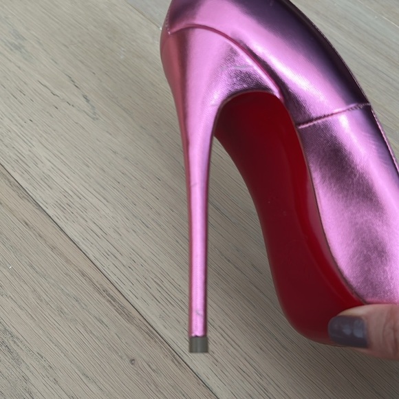 Christian Louboutin | Metallic Pink So Kate 120 Heels - Size IT 39 - Picture 11 of 16